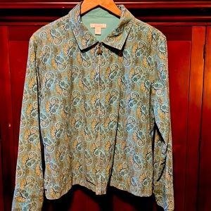 Dress barn lightweight 100% cotton pastel paisley